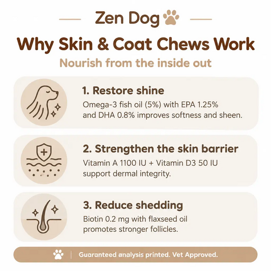 Zen Dog Skin & Coat Chews - Zen Dog