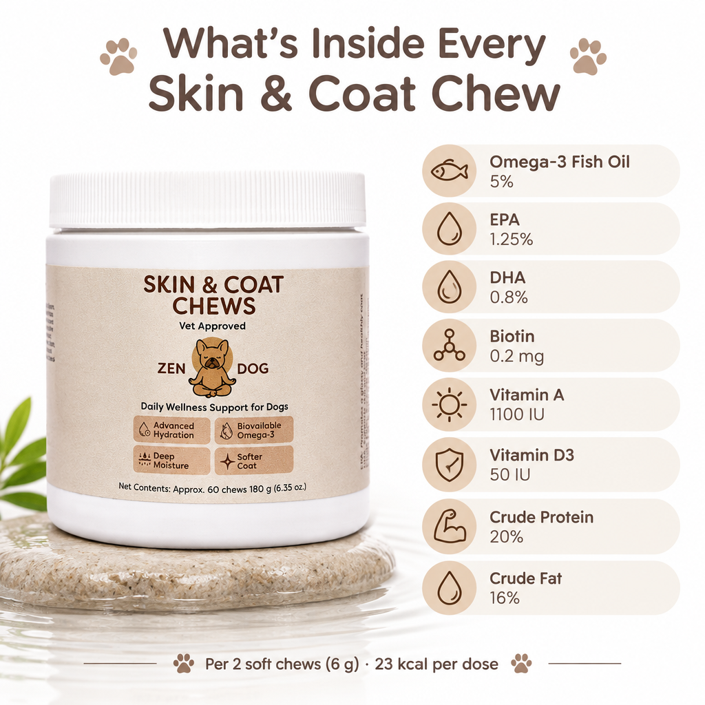 Zen Dog Skin & Coat Chews - Zen Dog