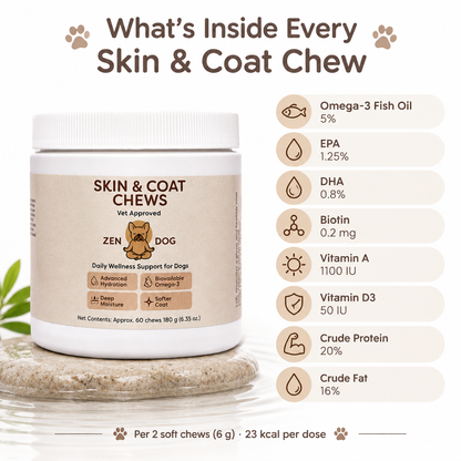 Zen Dog Skin & Coat Chews - Zen Dog