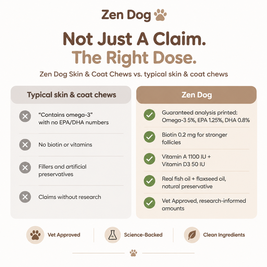 Zen Dog Skin & Coat Chews - Zen Dog