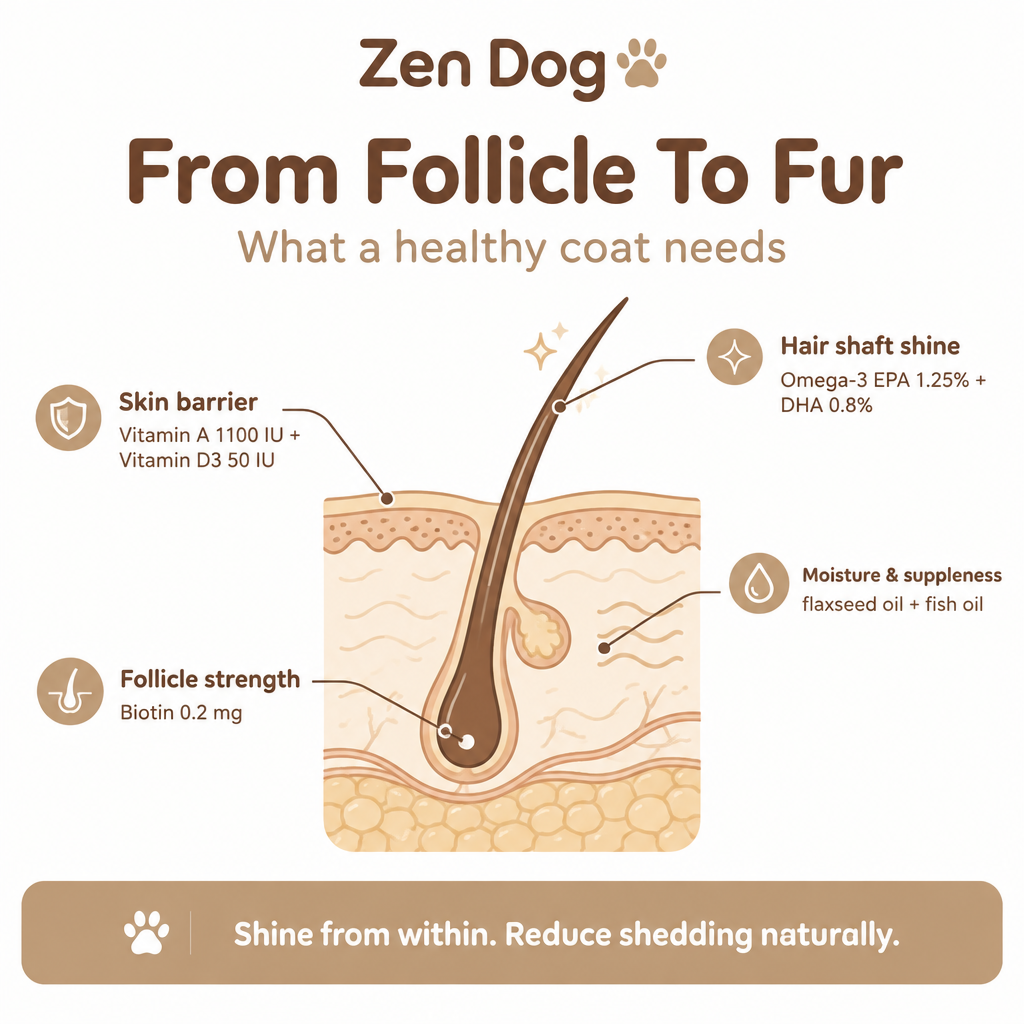 Zen Dog Skin & Coat Chews - Zen Dog