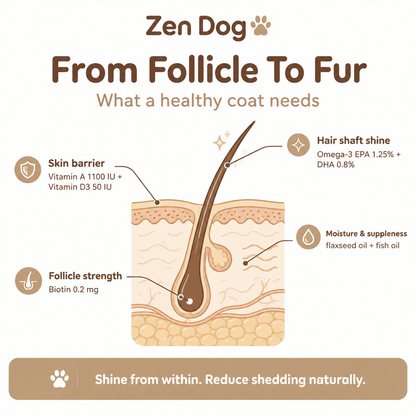 Zen Dog Skin & Coat Chews - Zen Dog